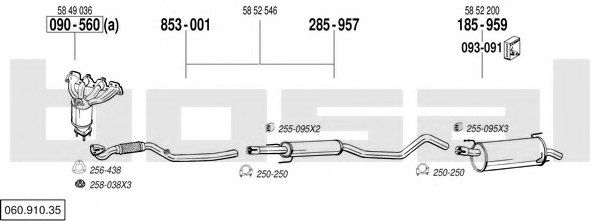 BOSAL 060.910.35 Exhaust System